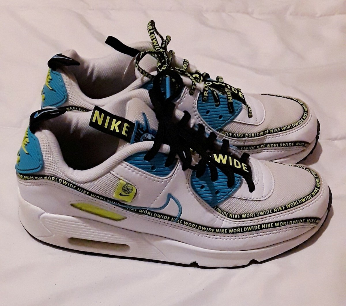air max 90 white blue fury volt black
