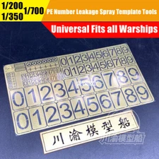 1/200 1/350 1/700 Universal Warship PE Number Leakage Spray Template Hobby Tools