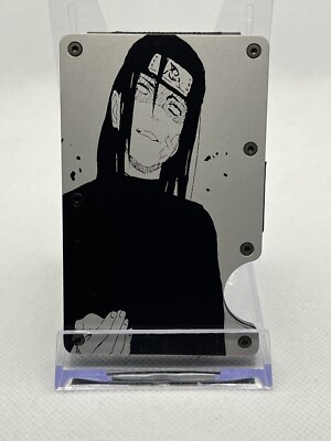 Neji Hyuga Metal Minimalist Wallet Card Case From Naruto Shippuden Anime