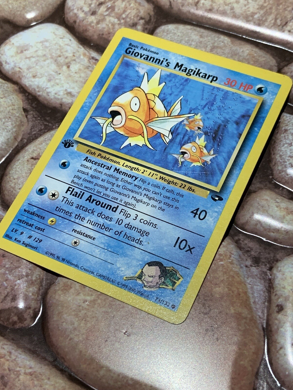1st Edition Giovanni’s Magikarp Vintage 73/132 Pokemon Card
