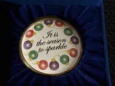Halcyon Days Trinket Box "IT IS THE SEASON TO SPARKLE" ~ w/Box