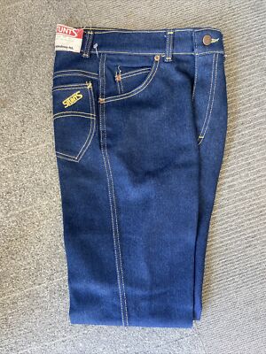 New Old Stock 70 s Stunts Denim jeans CRISP STIFF dark Wash Vintage Deadstock 8