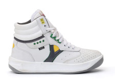 Servis Cheetah High top trainers White yellow green shoes afghani tali style