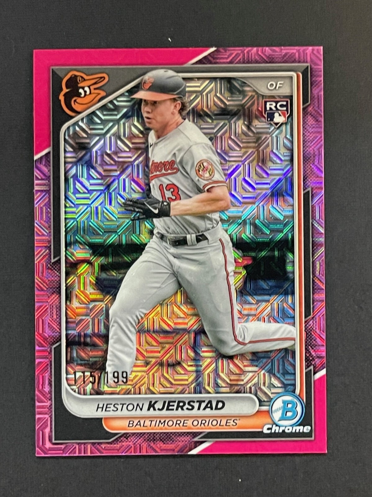 2024 Bowman Chrome - Pink Mojo Refractor #44 Heston Kjerstad /199 (RC)