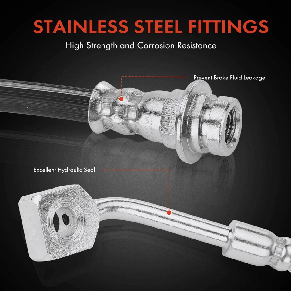 2x Manguera hidráulica de freno delantero para Buick Enclave Chevy Traverse GMC Acadia Saturn Foto 4 de 4