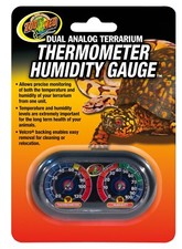 Zoo Med Dual Analog Terrarium Thermometer/Humidity Gauge
