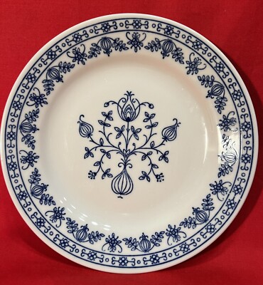 DDR Kahla Porzellan Teller Kuchen Frühstück  Blau Dekor  Sinfonie 2. Wahl