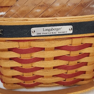Longaberger 2001 Inaugural Basket+Prot+Card*4th Edition*AMERICANA