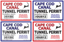 Cape Cod Canal Tunnel Permit - 4.5''x 3'' Sticker Decals