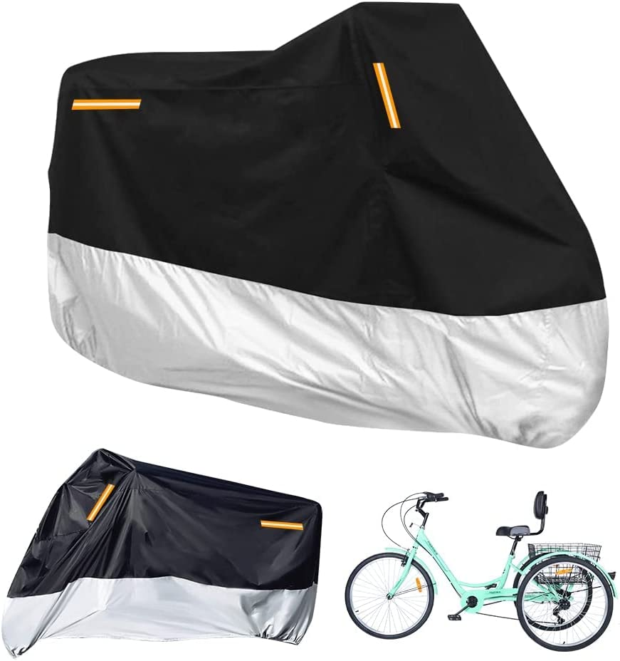 Premium Adult Tricycle Cover, Fit All 3-Wheel Bike or Motorcycles Outdoor and In