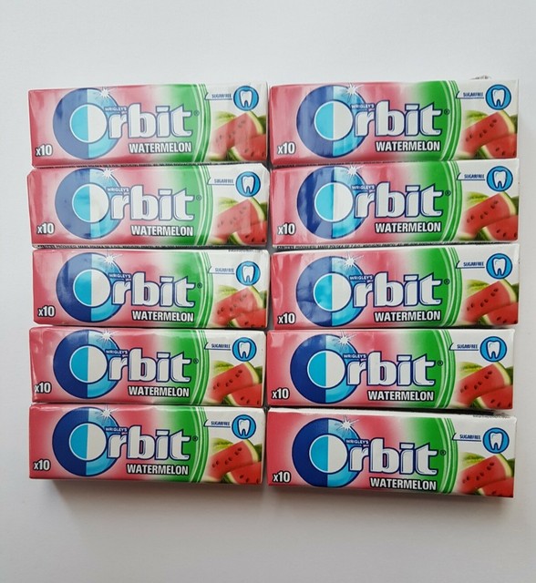 30 Packets Wrigleys Orbit Extra Chewing Gum Watermelon Sugar for sale