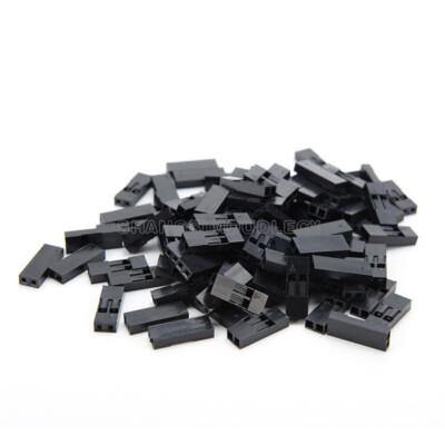 200Pcs 2.54mm 2P Pitch Dupont Jumper Wire Cable Housing Female Pin Connector