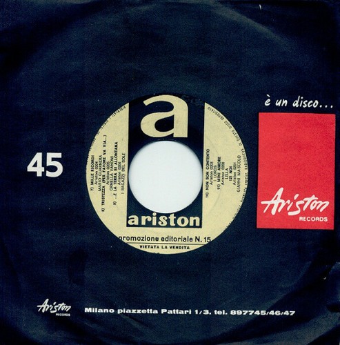 VA -Promozione Editoriale N. 15 ARISTON Pro EP 7\