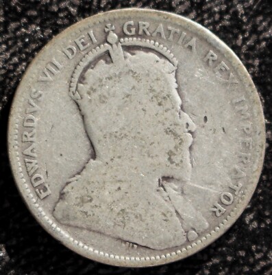 OLD CANADIAN COIN 1904 - 25 CENTS .925 SILVER - King Edward VII | eBay