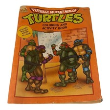 VTG 1990 Teenage Mutant Ninja Turtles Coloring And Activity Book Random House