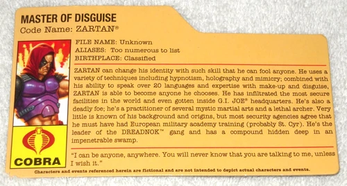 2009 Zartan - GI Joe file card (modern)