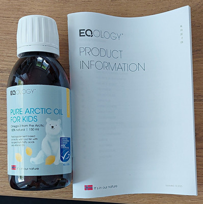 EQology Pure Arctic Oil Kids Omega-3 EPA/DHA + Vitamin D3 Zitrone 150 ml