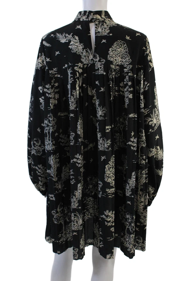 Stockholm Atelier & Other Stories Women Shift Dress Black High Neck Size M - Image 3 of 4
