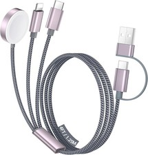 3-in-1 USB C Charger Cable for Apple Watch iPhone 16-12   4FT Travel