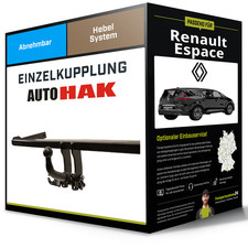 Abnehmbare Anhängerkupplung für RENAULT Espace 02.2015-10.2019 V Typ JR Auto Hak