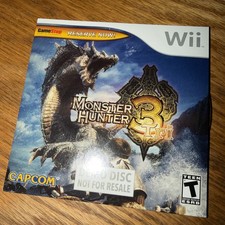 Monster Hunter 3 Tri Demo Game Disc (Nintendo Wii) GameStop Exclusive