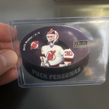2016-17 OPC Platinum Puck Personas Die-Cut Martin Brodeur #PP-2 NJ Devils HOF