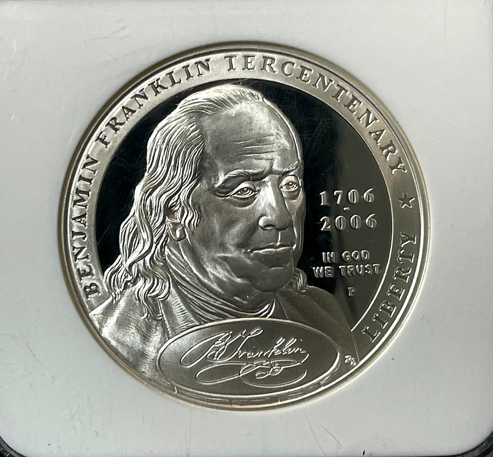 2006-P BEN FRANKLIN FOUNDING FATHER SILVER PROOF ULTRA CAMEO NGC PF70UCAM-(3960X - Image 2 of 4