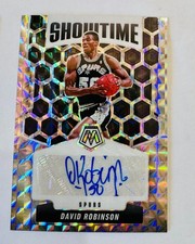 David Robinson 2024-25 Panini Mosaic Showtime Silver Prizm Autograph Auto