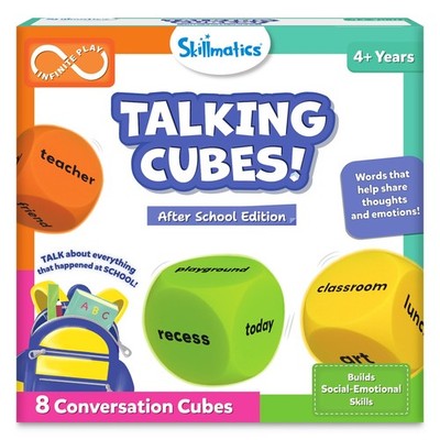 Conversation Cubes for Kids - 8 Foam Cubes for Social-Emotional Learning, Chr...