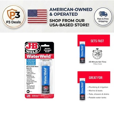 WaterWeld Epoxy Putty Stick - 2 Oz Waterproof Repair Solution for All Metals