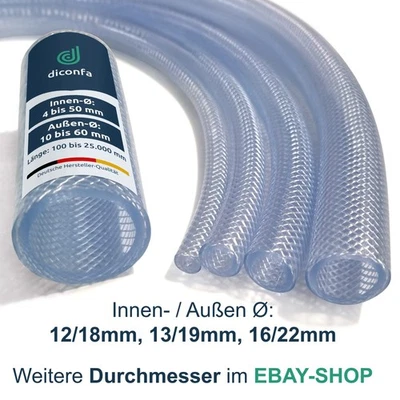 DICONFA PVC Gewebeschlauch Schlauch Druckluft Wasserschlauch TCN AL lebensmittelecht