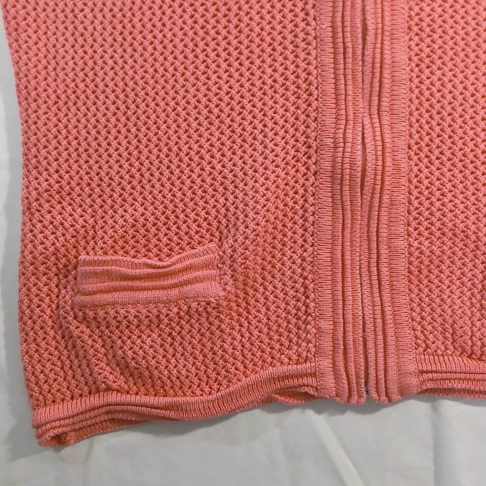 Jaclyn Smith Knit Zip-Up Hoodie Size Large L/G Coral Pink - Image 3 of 4