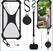 Silicone Phone Lanyard Holder, Universal Phone Tether, Anti-theft Phone Strap...