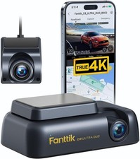 Fanttik C8 Ultra Duo Dash Cam Front Rear, Dash Camera 4K 1080P UHD with Built-in