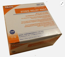 Dukal Sting Relief Medium Pads 210/Box ADD 10 more exp : 09/30/2026