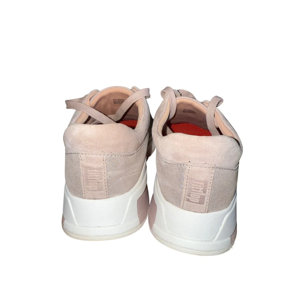 Fitflop Freya розовый замшевый металлический акцент шнурует вверх кроссовки обувь США 7,5 EUR 38,5 - Изображение 4 из 4