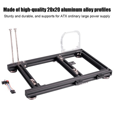 DIY Open Frame Wärmeableitung Aluminiumlegierung Computer PC Gehäuse Chassi KUI