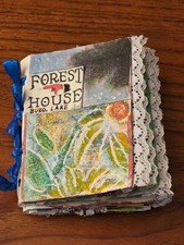 Handmade Junk Journal -Art Notebook, Minitures, Ribbons, Treasures, Lace