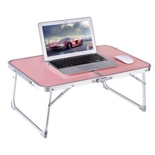 Foldable Lap Desk for Bed/Sofa - Portable Laptop Table w/Storage - Pink