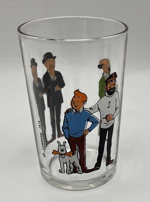 Verre TINTIN, Milou, Haddock, Tournesol & les Dupondt - Lombard 1974 - TBE - Bild 1 von 4