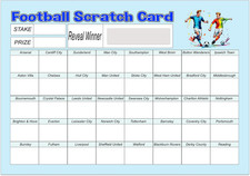 Fundraising Cards Football Scratchcards (40 Team) A5 Size 10 Pack