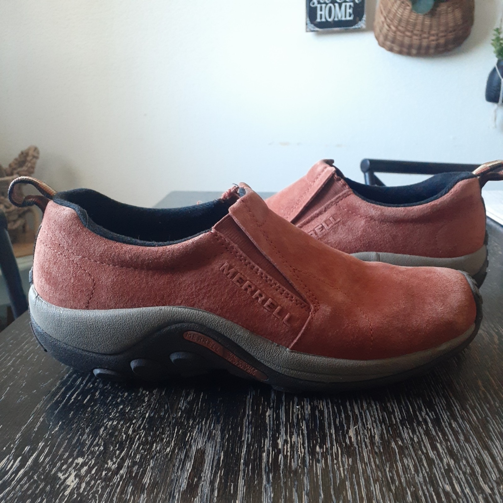 Womens Size 8.5 MERRELL Jungle Sequoia Moc Nubuck Slip On Hiking Shoes J02224