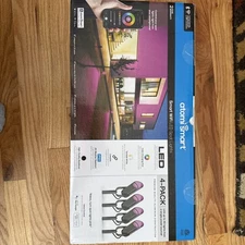 Atomi Smart WiFi Outdoor Color Spot Lights Starter Kit 4-Pack New Sealed -