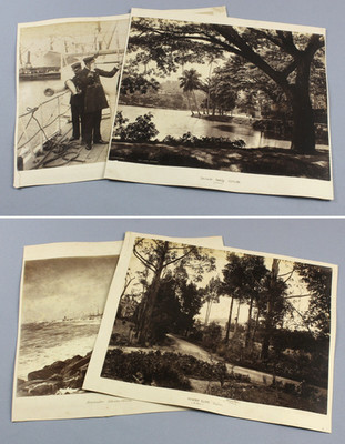 Scowen Ceylon VIER Albumen Fotos um 1890 - Colombo Kandy Adam s Peak + HMS Pallas