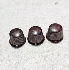 Vintage AMPRO Premier 20 Projector Parts - 3 Small Bakelite Knobs