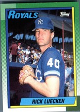 1990 Topps Rick Luecken RC Rookie Card #87 Kansas City Royals Baseball MLB P .... rookie card picture