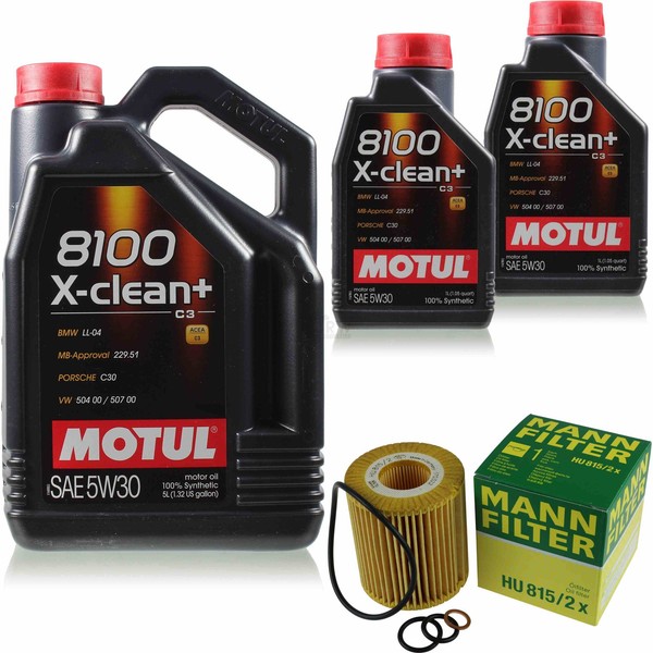 Inspektionspaket 7L Motul X-Clean+ 5W-30 FüR BMW E87 116I 118I 120I E81 E90 318I-image