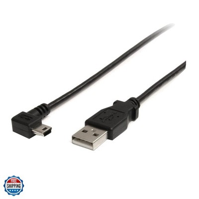 com 3 ft. 0.9 m Right Angle USB to Mini USB Cable - USB 2.0 A to Right Angle ...