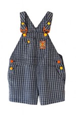 Vintage 1997 Gymboree Sport Boys Plaid Shortalls 2T 3T Rainbow Tag