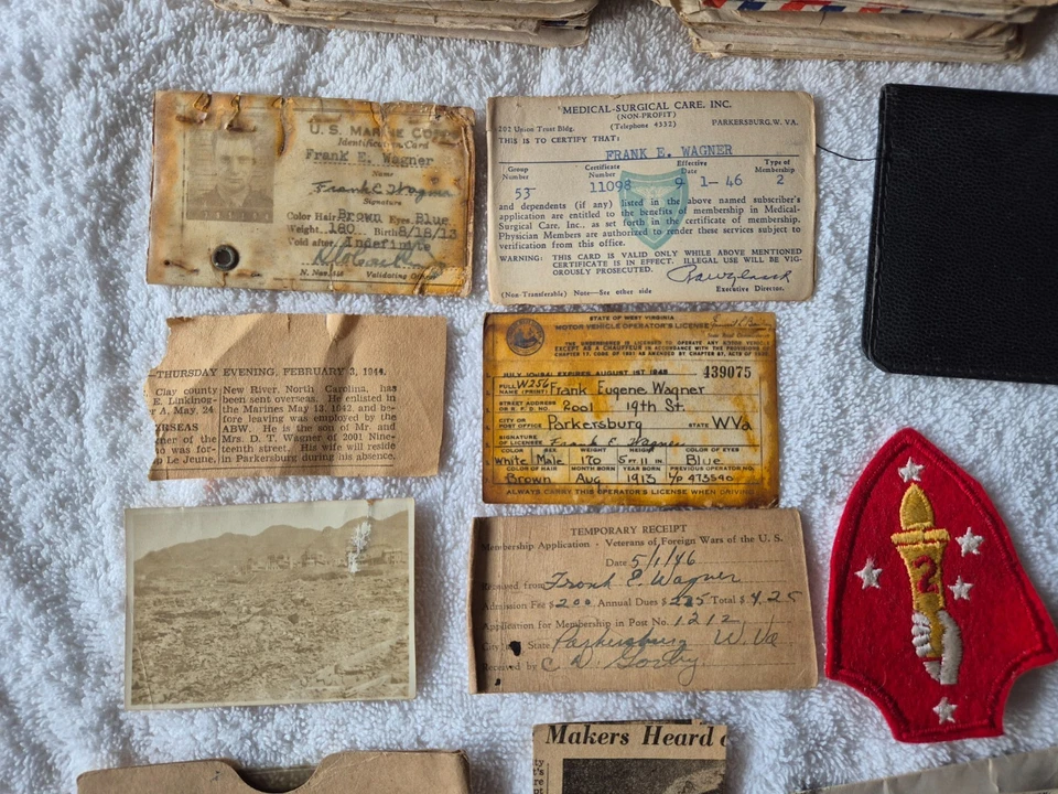 WW2  USMC 2nd Marine Division Letter Grouping. - Image 3 of 4